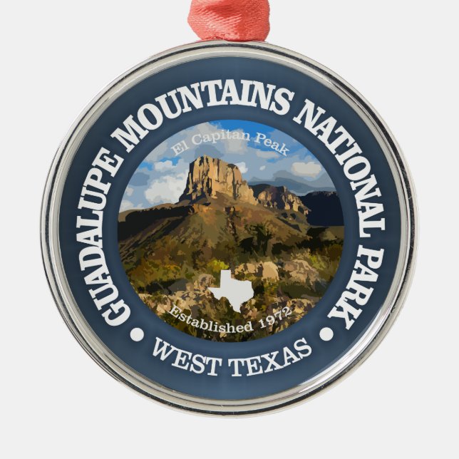 Guadalupe Mountains NP Metal Ornament (Front)