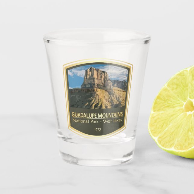 Guadalupe Mtns NP (PF1) Shot Glass (Front)