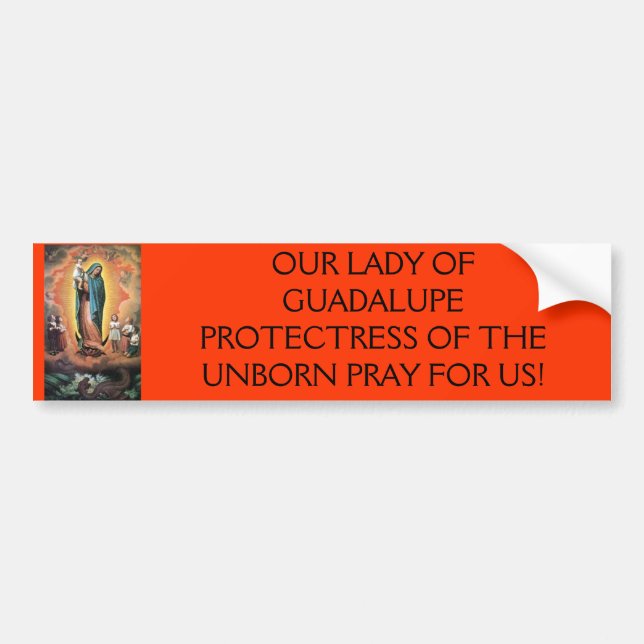 guadalupe, OUR LADY OF GUADALUPE PROTECTRESS OF... Bumper Sticker (Front)