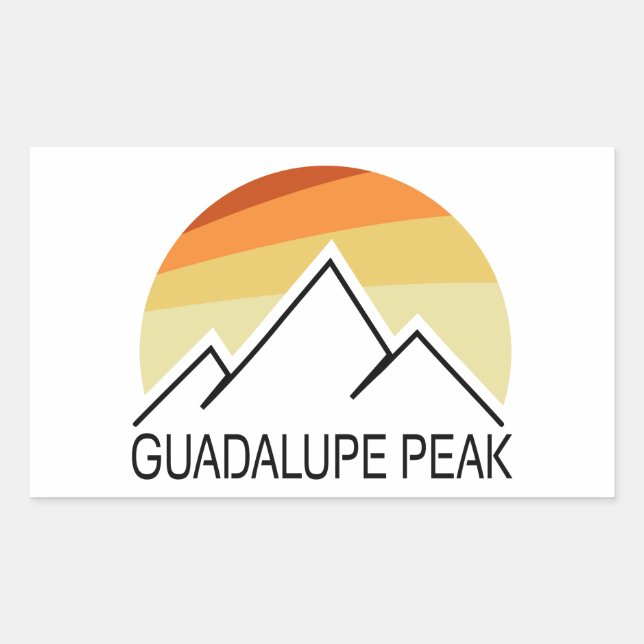 Guadalupe Peak Retro Sticker (Front)