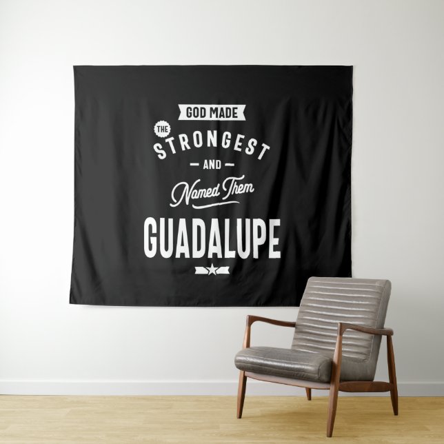 Guadalupe Personalized Name Birthday Gift Tapestry (In Situ (Horizontal))