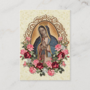 Guadalupe Roses Wedding Favour Holy Card