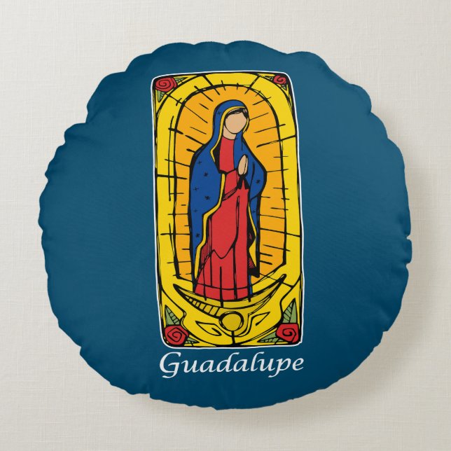 Guadalupe Round Pillow (Front)
