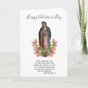 Guadalupe Valentines Day Religious Catholic Card