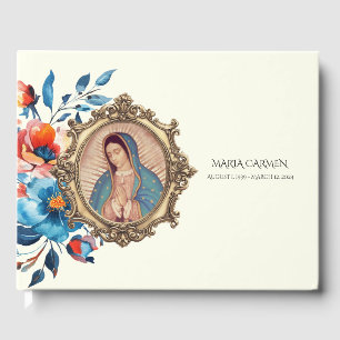 Guadalupe Vierge Marie Funeral Memorial Livre d'or