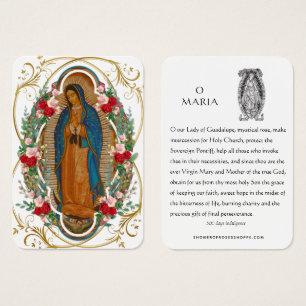 Guadalupe Virgin Mary Spanish Prayer Holy Card