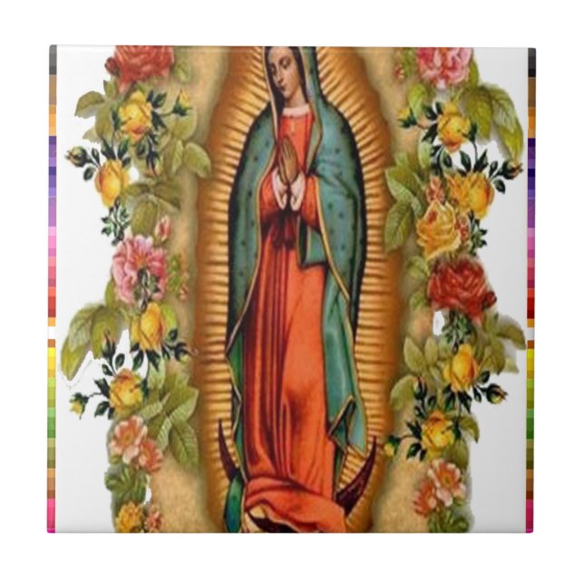 GUADALUPE VIRGIN MEXICO 07  CUSTOMIZABLE PRODUCTS TILE (Front)