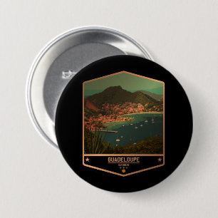 Guadeloupe 3 Inch Round Button