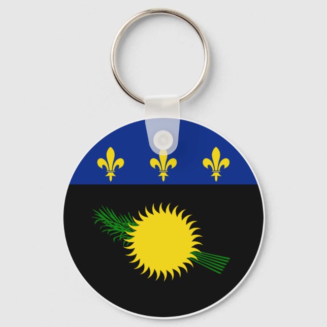 Guadeloupe flag keychain (Front)