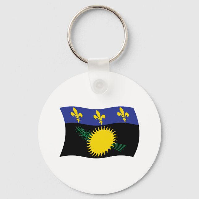 Guadeloupe Flag Keychain (Front)
