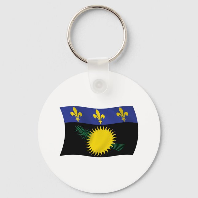 Guadeloupe Flag Keychain (Front)