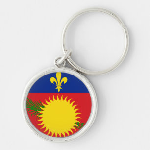 Guadeloupe Flag Keychain