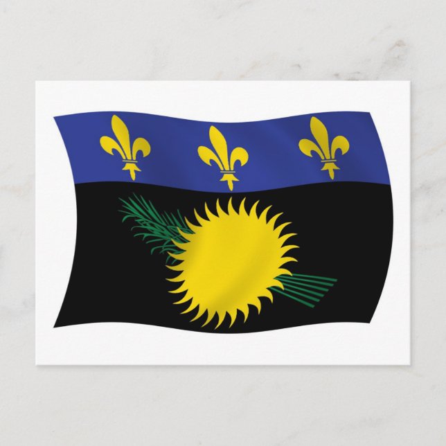 Guadeloupe Flag Postcard (Front)