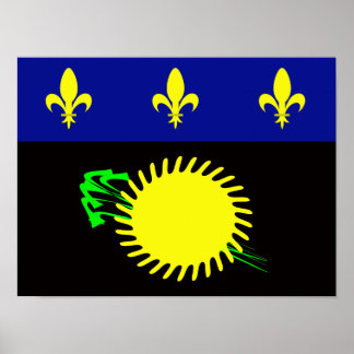 Guadeloupe Flag Poster