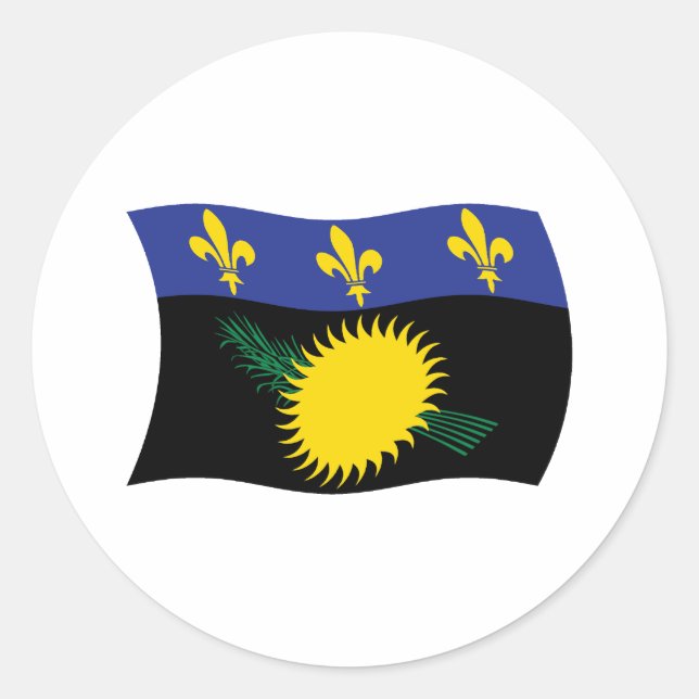 Guadeloupe Flag Sticker (Front)