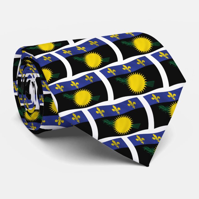 Guadeloupe Flag Tie (Rolled)