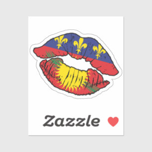 Guadeloupe Guadeloupean Lipstick Love Flag