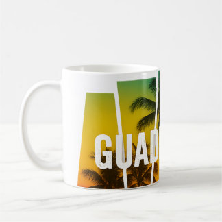 Guadeloupe Palm Trees & Tropical Sunset Coffee Mug