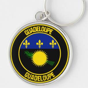 Guadeloupe Round Emblem Keychain