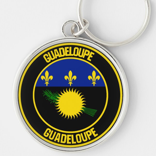 Guadeloupe Round Emblem Keychain (Front)