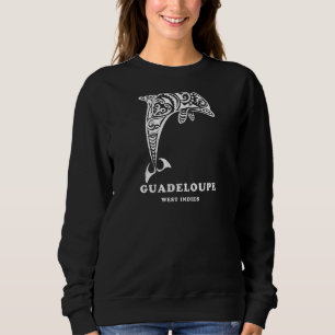 Guadeloupe West Indies Vintage Tribal Dolphin Vac Sweatshirt