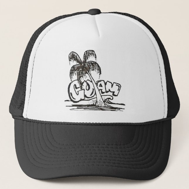 guam b&w trucker hat (Front)