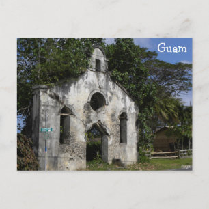 Guam Baptist Church Ruins Postcard