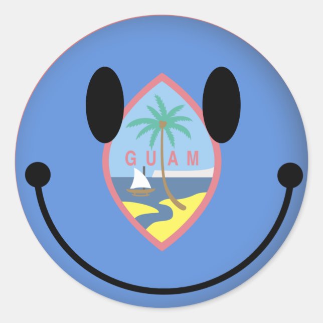 Guam Classic Round Sticker (Front)