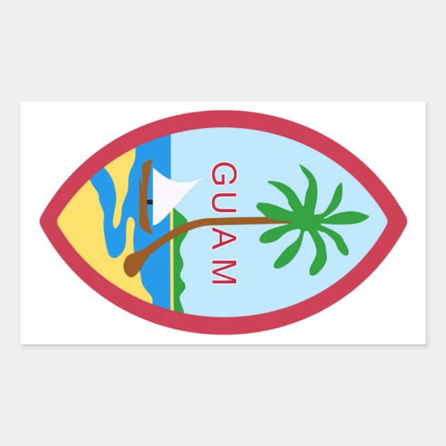 GUAM - emblem/flag/coat of arms/symbol Sticker (Front)