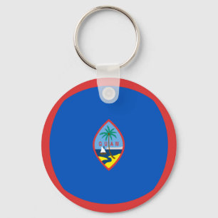Guam Fisheye Flag Keychain