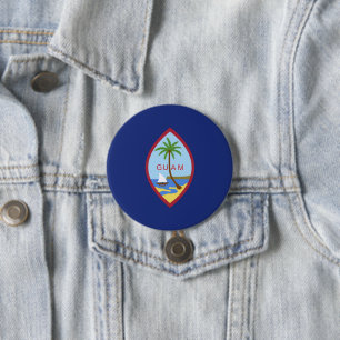 Guam flag 3 inch round button