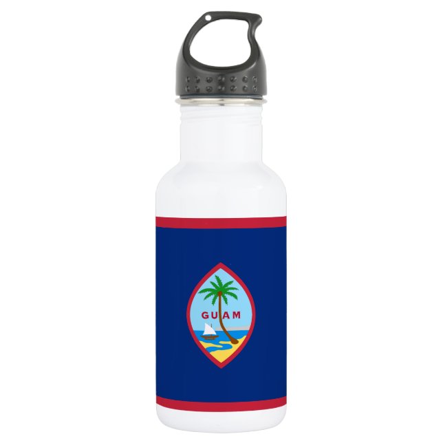 Guam Flag 532 Ml Water Bottle (Front)