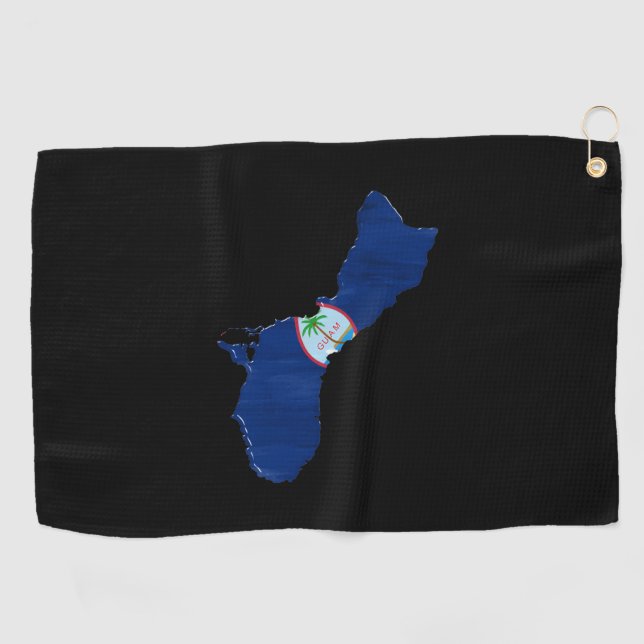 Guam flag and map golf towel (Horizontal)