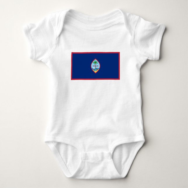 Guam Flag Baby Bodysuit (Front)