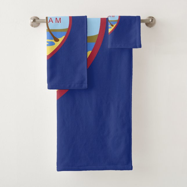 Guam flag bath towel set (Insitu)