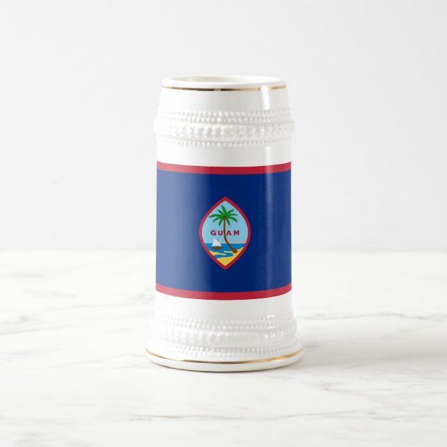 Guam Flag Beer Stein (Center)