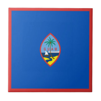 Guam Flag Ceramic Tile