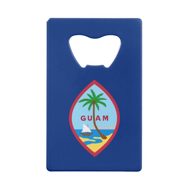 Guam Flag Credit Card Bottle Opener (Front)