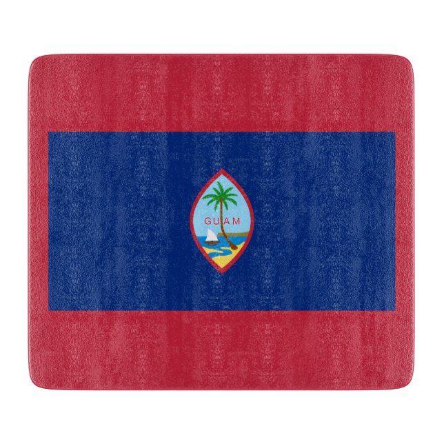 Guam Flag Cutting Board (Front)