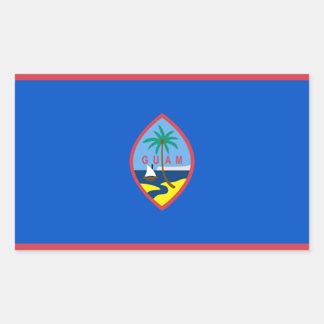 Guam Flag GU Sticker (Front)
