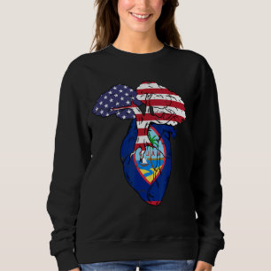 Guam Flag Guamanian Guam Pride Heart Sweatshirt