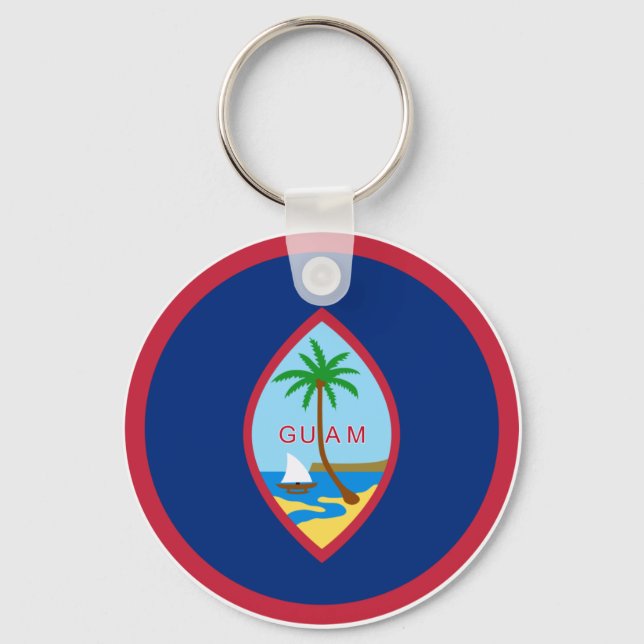 Guam flag  keychain (Front)