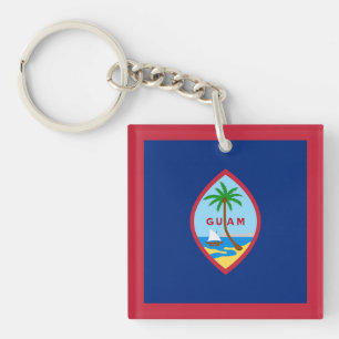 Guam Flag Keychain