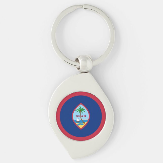 Guam Flag Keychain (Front)