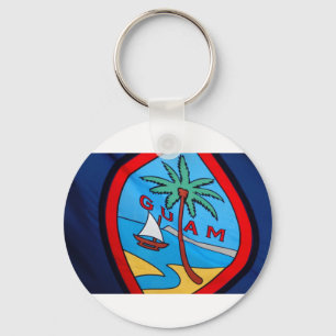 Guam flag keychain