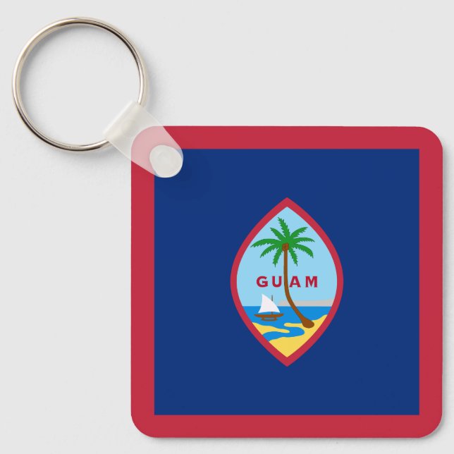 Guam Flag Keychain (Front)