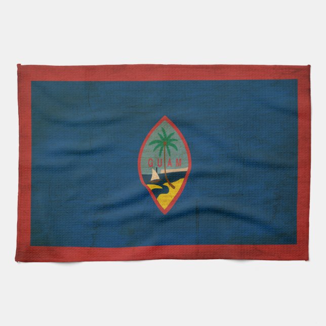 Guam Flag Kitchen Towel (Horizontal)
