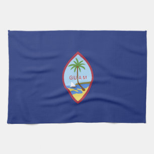 Guam flag kitchen towel