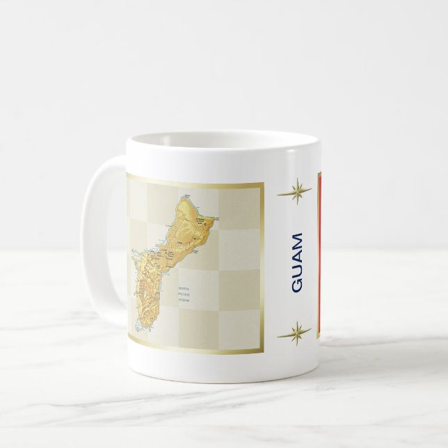 Guam Flag + Map Mug (Front Left)