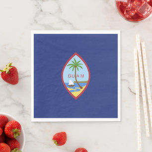 Guam flag napkin